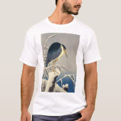 雪に青サギ, 小原古邨 blauer Reiher im Schnee, Ohara Koson T-Shirt (Vorderseite)