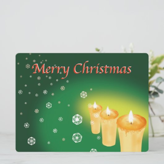 雪を麻の葉文様で描いたクリスマスカード KARTE (Stehend Vorderseite)