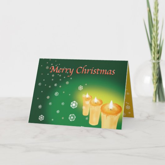 雪を麻の葉文様で描いた二つ折りクリスマスカード KARTE (Vorderseite)