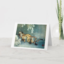 雪中虎図, 北斎 Tiger im Schnee, Hokusai Karte
