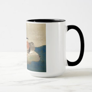 雪中鳥図 （部分）, 抱一 Vögel im Schnee (Detail), Hōitsu Tasse