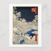 雪 の 太 橋, 広 重 Snowy Drum bridge, Hiroshige, Ukiyo-e Postkarte (Vorderseite)