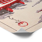 雪 の 宮 島, Miyajima Shrine in Snow, Hasui Kawase Poster (Ecke)