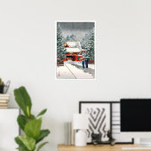 雪 の 日 枝 社, Schnee bei Hie Shrine, Hasui Kawase, Wo Poster (Heimbüro)