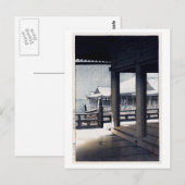 雪 の 清 寺, Schnee in Kiyomizu Temple, Hasui Kawase, Postkarte (Vorne/Hinten)