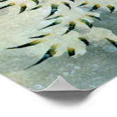 雪 中 図, 北 Tiger im Schnee, Hokusai Poster (Ecke)