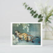 雪 中 図, 北 Tiger im Schnee, Hokusai Postkarte (Stehend Vorderseite)