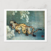 雪 中 図, 北 Tiger im Schnee, Hokusai Postkarte (Vorderseite)