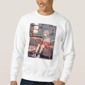 雰囲気のいいカフェスウェット|寿司娘 GenerativeAI Sweatshirt