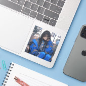 青春のインディゴ/Indigo Youth Seal | 東京娘 GenerartiveAI シール Aufkleber (Laptop mit iPhone)