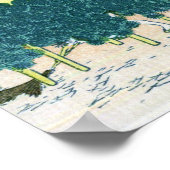 青 山 円 松, 北 Blick 斎 Fuji von Aoyama aus, Hokusai Poster (Ecke)