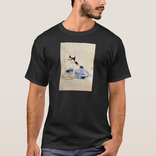 顔 を 洗 猫, 広 重 Cat Face Wash, Hiroshige T-Shirt (Vorderseite)