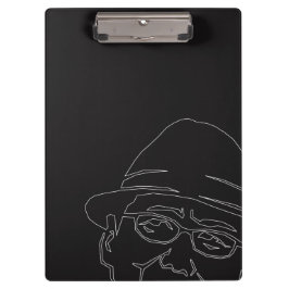 顔　白ライン　クリップボード KLEMMBRETT