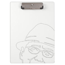 顔　黒ライン　クリップボード KLEMMBRETT