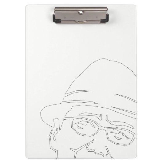顔 黒ライン クリップボード KLEMMBRETT (Vorderseite)