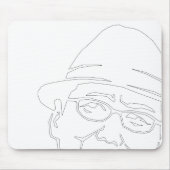 顔 黒 ラ uns mousepad (Vorne)