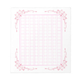 飾り原稿用紙＜ピンク＞144字[pk02] notizblock