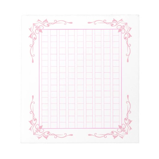 飾り原稿用紙＜ピンク＞144字[pk02] notizblock (Vorderseite)