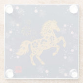 馬と綺麗な桜♡ GLASUNTERSETZER (Rückseite)