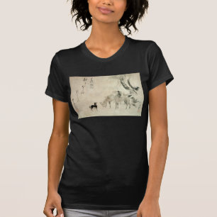 馬 家 族, 北 Familie 斎 Pferd, Hokusai, Sumi-e T-Shirt