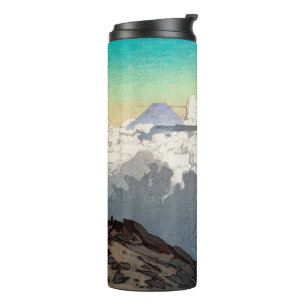 駒 ヶ 山 頂, Gipfel Komagatake, Hiroshi Yoshida, Woodc Thermosbecher