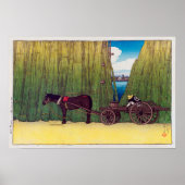 駒 形 岸, Komagata Embankment, Hasui Kawase, Woodcut Poster (Vorne)