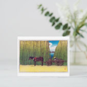 駒 形 岸, Komagata Embankment, Hasui Kawase, Woodcut Postkarte (Stehend Vorderseite)