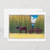 駒 形 岸, Komagata Embankment, Hasui Kawase, Woodcut Postkarte (Vorne/Hinten)