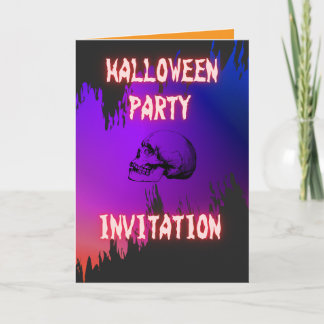 骸骨イラストのハロウィンパーティー用 EINLADUNG