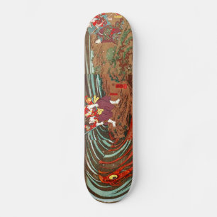 鬼若丸の鯉退治, 国芳 Monster-Karpfen, Kuniyoshi, Ukiyo-e Skateboard