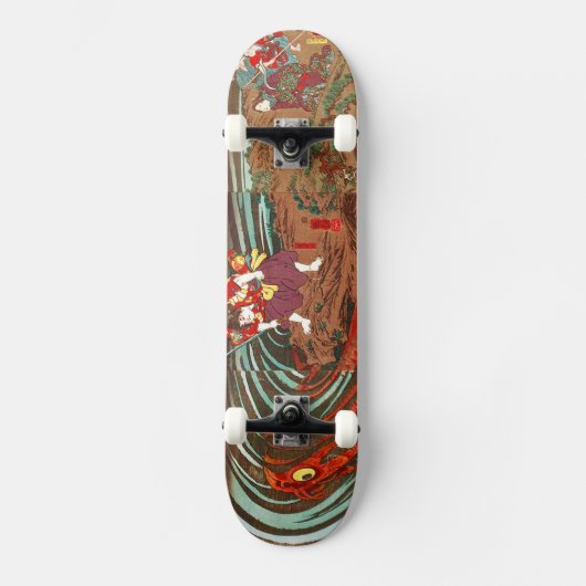 鬼若丸の鯉退治, 国芳 Monster-Karpfen, Kuniyoshi, Ukiyo-e Skateboard (Vorderseite)