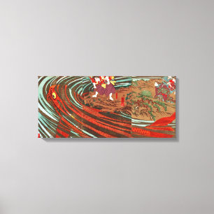 鬼 若 丸 の 退治, 鯉, da国芳 leinwanddruck