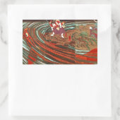 鬼 若 丸 の 退治, 鯉, da国芳 rechteckiger aufkleber (Tasche)