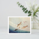 鮎, 北 斎 Süßfisch, Hokusai, Art Postkarte (Stehend Vorderseite)