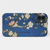 鳥と枝垂桜, 北斎 Vogel und weinender Kirschbaum, Hokusai Case-Mate iPhone Hülle (Rückseite (Horizontal))