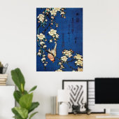 鳥 と 枝 桜, 北 Bird and Weeping Cherry Tree, Hokusai Poster (Heimbüro)