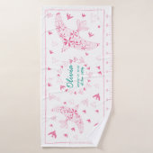 鳥、風に乗る。誕生メモリアル_ピンク2 BADEHANDTUCH (Badehandtuch)