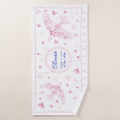 鳥、風に乗る。誕生メモリアル_ピンク BADEHANDTUCH (Badehandtuch)