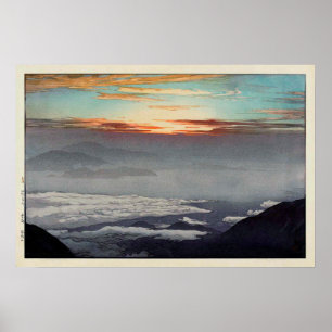 鳳 凰 山, Hōō, Hiroshi Yoshida, Woodcut Poster