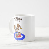 【鴨カーリング】 Mallard Curling Kaffeetasse (Vorderseite Links)