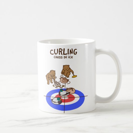 【鴨カーリング】 Mallard Curling Kaffeetasse (Rechts)