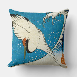 鶴 波, Crane & Wave, Hiroshige, Ukiyo-e Kissen
