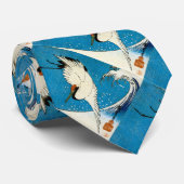 鶴 波, Crane & Wave, Hiroshige, Ukiyo-e Krawatte (Gerollt)