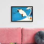 鶴 波, Crane & Wave, Hiroshige, Ukiyo-e Leinwanddruck (Insitu (Wohnzimmer))