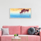 鹿, 小 原 古 Hirsch, Ohara Koson, Ukiyo-e Leinwanddruck (Insitu (Wohnzimmer))