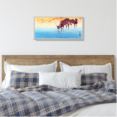 鹿, 小 原 古 Hirsch, Ohara Koson, Ukiyo-e Leinwanddruck (Insitu (Schlafzimmer))