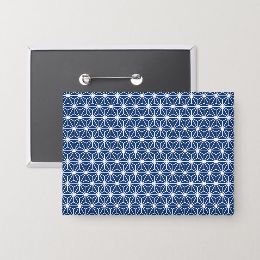 麻の葉 BUTTON (Vorderseite/Rückseite)