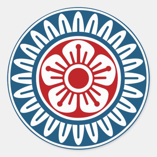 麻雀牌 1筒 イーピン_ロゴのみ-01 RUNDER AUFKLEBER (Vorderseite)