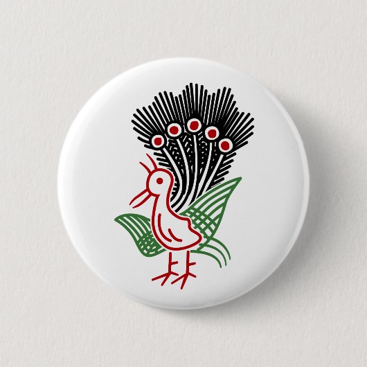 麻雀牌 1索 イーソウロゴのみ-01 BUTTON (Vorderseite)