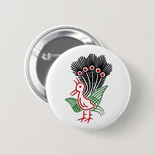 麻雀牌 1索 イーソウロゴのみ-01 BUTTON (Vorne & Hinten)